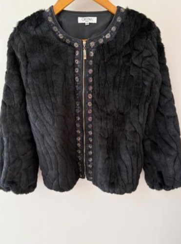 Damen kunstfell jacke schwarz - damen,