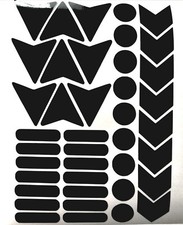 40 x schwarz reflektierend Aufkleber Auto Anhänger Wohnmobil Camper Reflektor