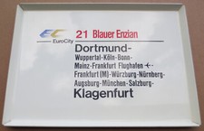 Zuglaufschild DB EuroCity EC