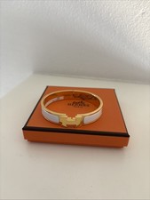 HERMES Armreif Clic H Farbe Blanc Gold ++WIE NEU++