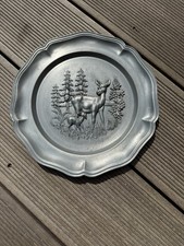 Zinnteller Jagdmotiv