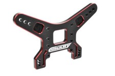 Team Corally Shock Tower Rear 4mm Alu 7075 Hard Anodized Black/Red 1 pc / C-0014