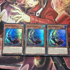 Yugioh! Playset 3x Drachlingshai Super Rare - ROTA-DE002 1. Auflage - Deutsch