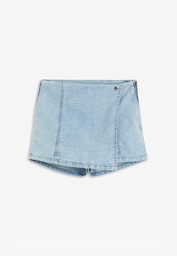 Jeans hosenrock wickeloptik - jeans-hosenrock, in