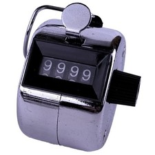Mechanischer Handzähler - verchromtes Metall stabile Ausführung bis 9999 Counts