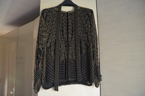 Vintage jacke mit pailetten - jacke,