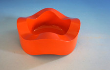 Vintage Helit Design Aschenbecher Sinus Ulmer Weller Zeischegg Orange (F025-1369
