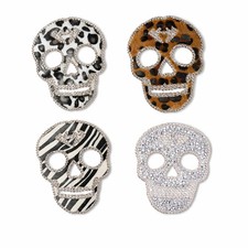 Leo totenkopf glitzer - leo,