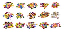50 stück Holzperlen Bunt mit