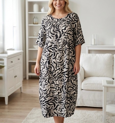Italy leinen kleid - 46,