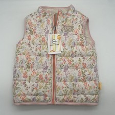 Steiff * Warme WENDE Weste * Mädchen Gr: 98 beige mit Blumen neu mit Etikett