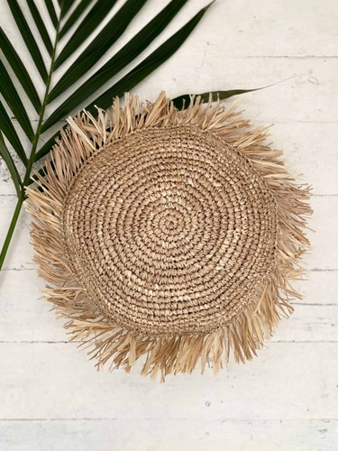 Raffia kissenbezug rund - rund, m
