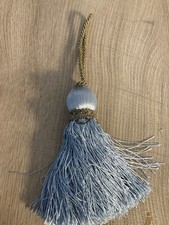 Tru Vintage Quaste Vorhang Deko Blau Gold