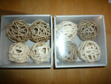 Selten, Ikea 8 Dekokugeln Rattan, beige/braun, natur 804.303.55