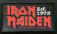 Iron Maiden - Est. 1975  gewebter Aufnäher woven Patch Neu & Official!