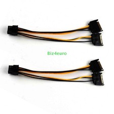 2X Dual 15Pin SATA Male to