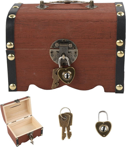 Vintage schatztruhe holz klein - schatztruhe,