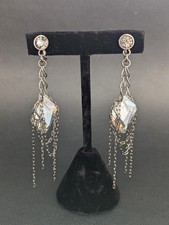 ? Swarovski Clip-Ohrringe – mit großem Stein; Zustand sehr gut?