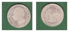 CH: UNA Peseta, 1877, (S), s,  Alfonso XII., König von Spanien