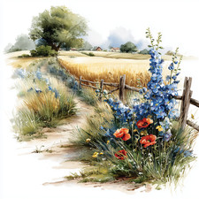 Wandbild Sommer Landschaft