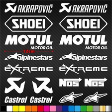 18-teiliges Motorrad Sponsoren