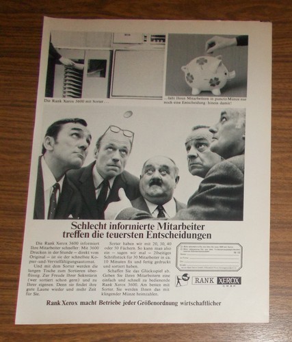 Seltene werbung rank xerox - werbung,