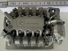 Detailreiches Mercedes Modell LKW V8 Motor , Metall, ca. 12 x 9 cm, 1.448 g