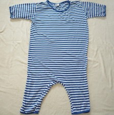 Ringel Badeanzug Gr. XXL blau weiß gestreift Kostüm Clown Karneval Retro Party