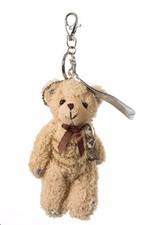 NEU SCHLÜSSELÄNHÄNGER TASCHENANHÄNGER PLÜSCHTIER KUSCHELTIER TEDDY BÄR STRASS 
