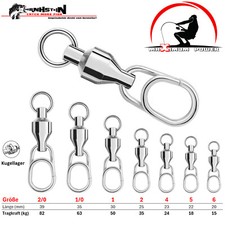 Maximum Power Kugellager Wirbel, Edelstahl Fast Snap, Meereswirbel, Welswirbel