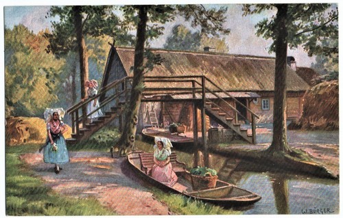 Alte künstler spreewald - ak,