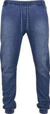 Urban Classics Trainingshose Herren Knitted Denim Joggpants blau