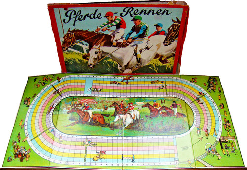 Pferde rennen brettspiel - pferde,