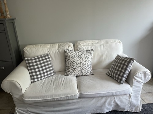 Ektorp zweiersofa mit - mit, weißem