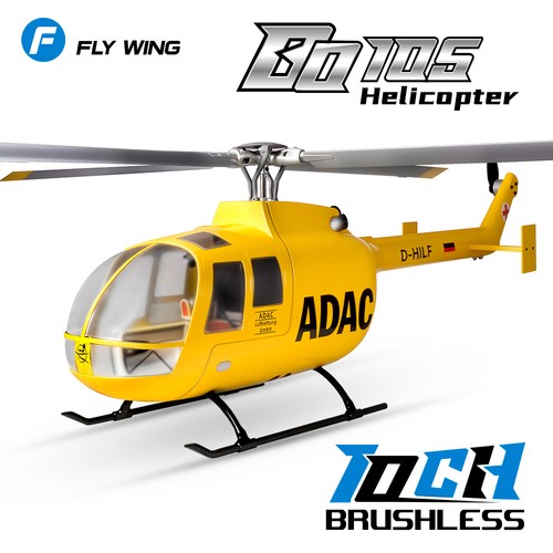Fly wing 105 rc - fly, bo-105