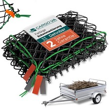 Anhängernetz dehnbar 1x2 bis 2x3M Abdecknetz Hängernetz Transportnetz schwarz