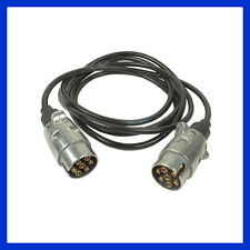 7 Poliges Anhängerkabel Kabel Verbindungskabel mit 2 Metallstecker Stecker 3,5m