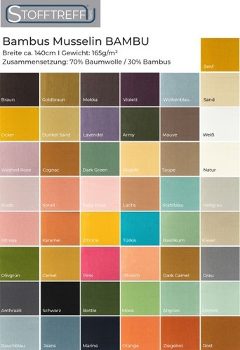 Musselin stoff bambu double - stoff,