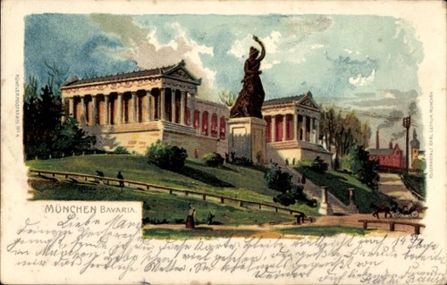 Litho münchen bayern bavaria - münchen,
