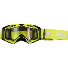 LS2 Crossbrille Aura Enduro Black/HiVis/Yellow, Clear Visor