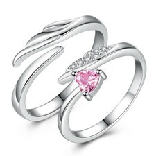 1ct Pink Solitaire Heart