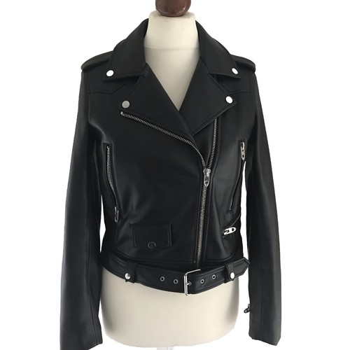 Zara lederjacke schwarz - zara,