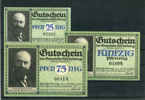 Heydekrug scheine notgeld - scheine,