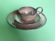 *** Tee-Service 3-teilig braun Studiokeramik Elly + Walter Serocka, Xanten