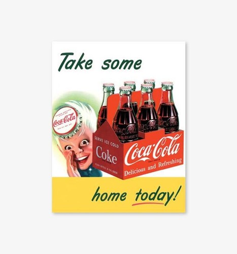 Coca cola retro - coca, blechschild