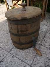 Butterschleuder DRGM Holzfass Butterfass H 36 x 32 x 26 mit Werbeaufdruck