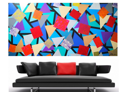 Weise xxl acryl bild abstrakt - xxl,