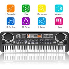 Einsteiger Keyboard E-Piano Kinder Piano keyboard 61 Tasten Mikrofon Geschenk