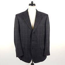 Canali Tweed Sakko Herren Gr. DE 26 (IT 52 C) Grau Braun Kariert Wolle Jacke