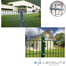 Gartenzaun 6/5/6 mm Doppelstab Zaun Gittermatten Zaun-Set Doppelstabmattenzaun